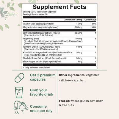 Micro Nutrients Saffron+ Advanced Supplements