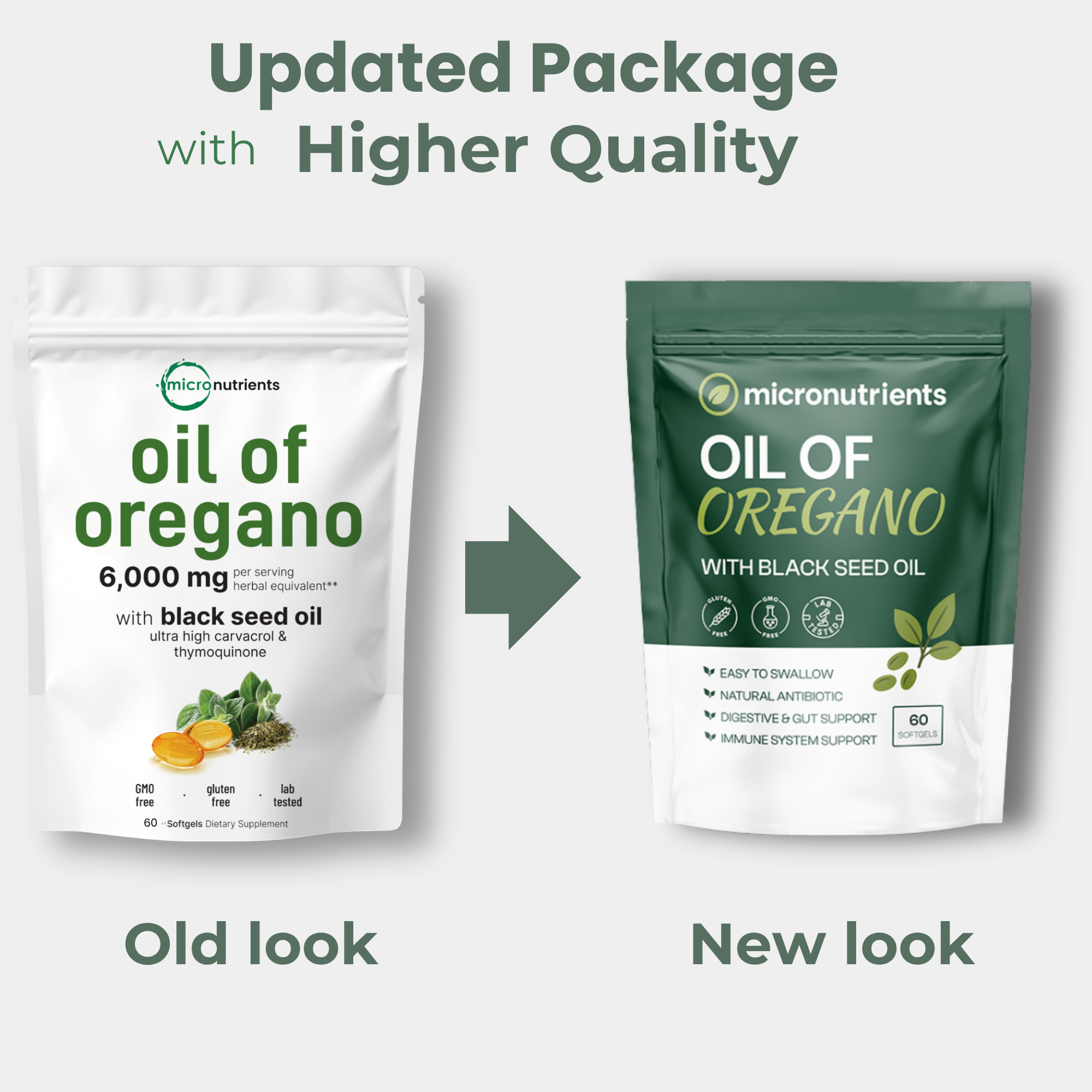 Micro Nutrients™ Oil of Oregano with Black Seed Oil Soft Gels