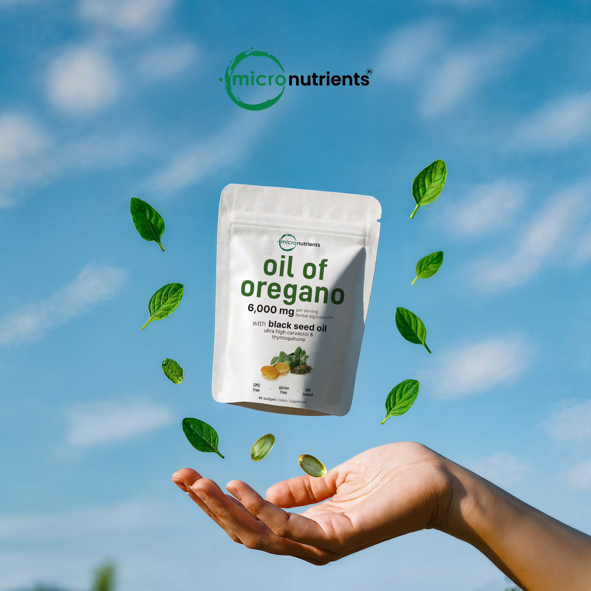 Micro Nutrients™ Oil of Oregano with Black seed Oil Soft Gels