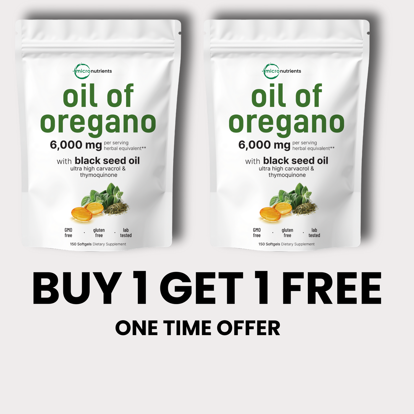 [ONE TIME OFFER] BUY 1 GET 1 FREE Micro Nutrients™ Oregano Oil with Black Seed Oil